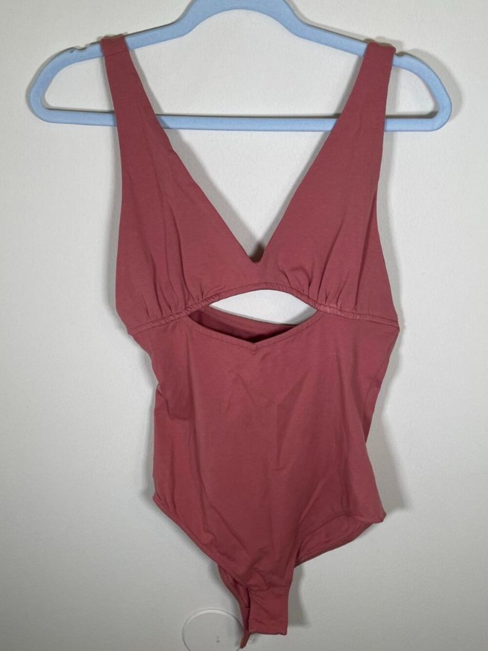 Free People Dusty Rose Pink Cut Out Bodysuit